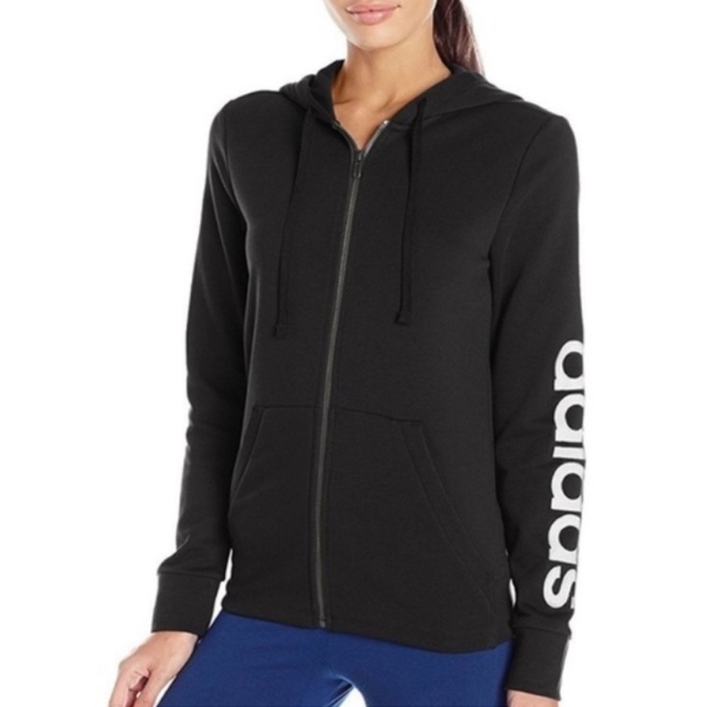 Adidas Black Hoodie | Small